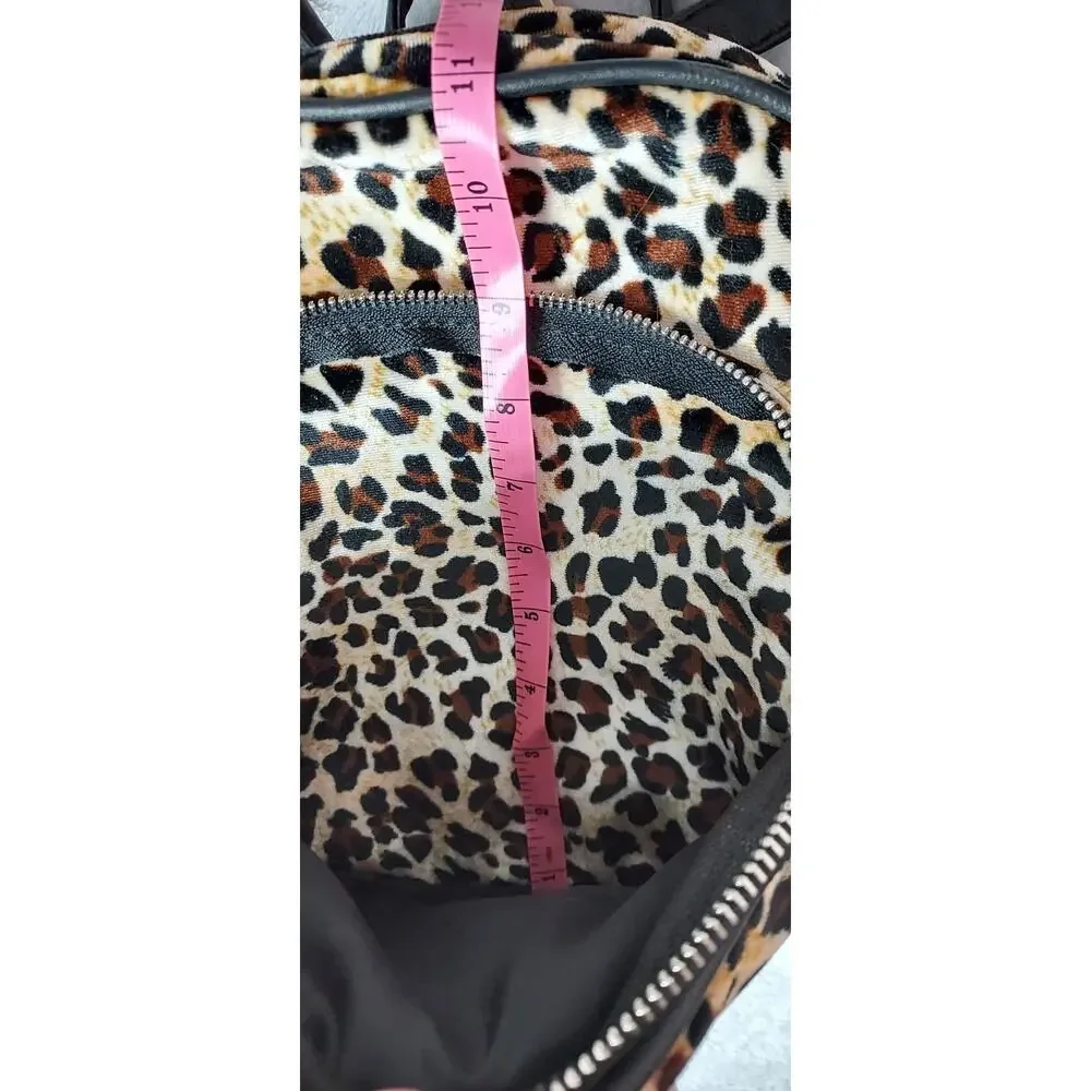 Leopard Print Fashion Mini Backpack Unbranded 3 Pockets & slots for oganization